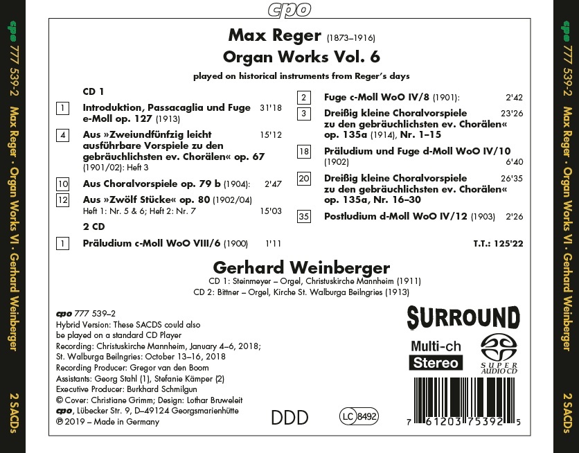 Reger: Organ Works Vol. 6 - slide-1