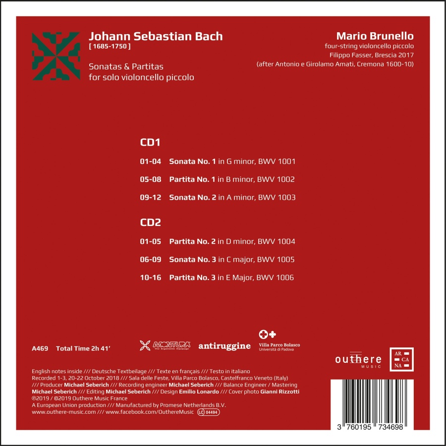 Bach: Sonatas & Partitas for solo violoncello piccolo - slide-1